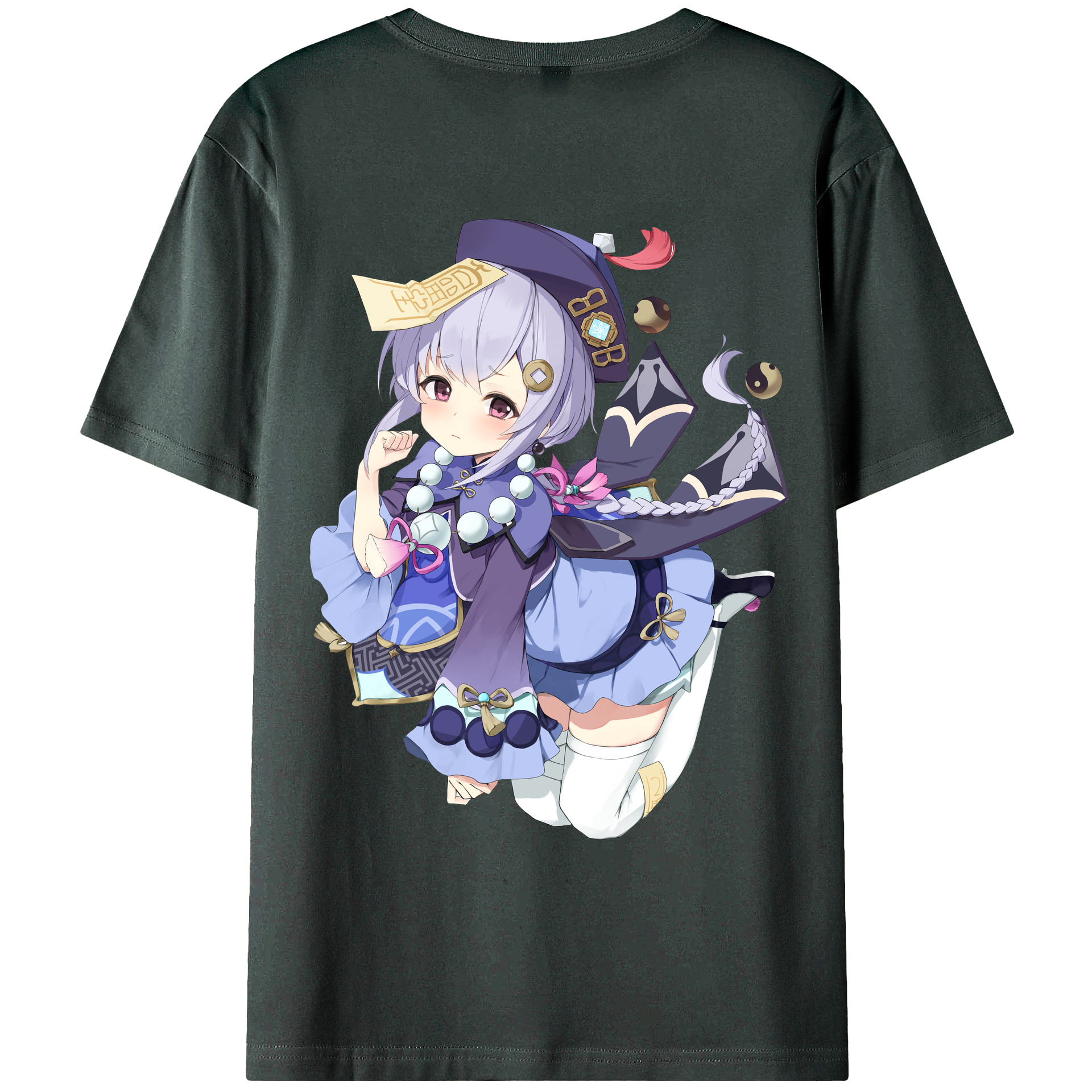 げんし神 七七 なな  genshin Nana 綿100％ メンズ半袖Tシャツ（バックプリント） 通気性